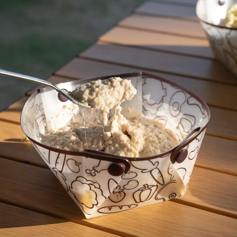 portable folding bowl 12 pieces, portable camping bowl, folding pasta bowl, food grade PP material bowl. Used for outdoor games, family gatherings, business trips (4.7 * 3.9 * 2.7inches) ﻿ in Saudi Arabia