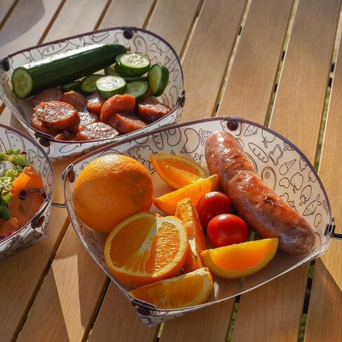 portable folding bowl 12 pieces, portable camping bowl, folding pasta bowl, food grade PP material bowl. Used for outdoor games, family gatherings, business trips (4.7 * 3.9 * 2.7inches) ﻿ in Saudi Arabia