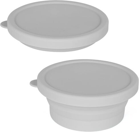 Collapsible Food Storage Containers BPA Free Collapsible Bowls for Camping Hiking Backpacking Travel Microwave, Dishwasher and Freezer Safe Foldable Bowl Grey in Saudi Arabia