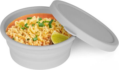 Collapsible Food Storage Containers BPA Free Collapsible Bowls for Camping Hiking Backpacking Travel Microwave, Dishwasher and Freezer Safe Foldable Bowl Grey in Saudi Arabia