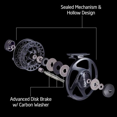 TURMAX Fly Reel Large Arbor CNC-Machined Fly Fishing Reel 3/4, 5/6, 7/8, from Bar Stock Aluminum with Sealed Carbon Drag in Saudi Arabia