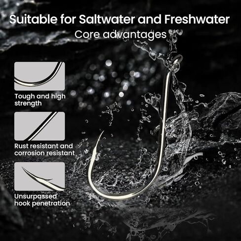 25 حزمة من خطافات صيد الأخطبوط، خطافات صيد منقار من الفولاذ عالي الكربون للمياه العذبة المالحة، مجموعة خطافات صيد كبيرة دودة، خطافات صيد شائكة قوية لسمك السلور المرقط in Kuwait