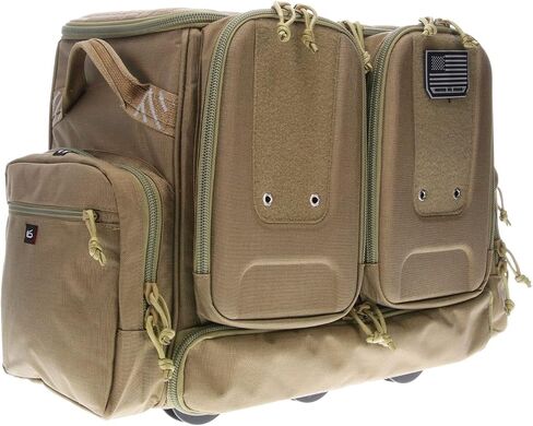 G. OUTDOORS PRODUCTS Tactical Rolling Range Bag | 10 Handguns Capacity | Durable Secure Pistols, Magazines & Shooting Accessories Storage in Saudi Arabia