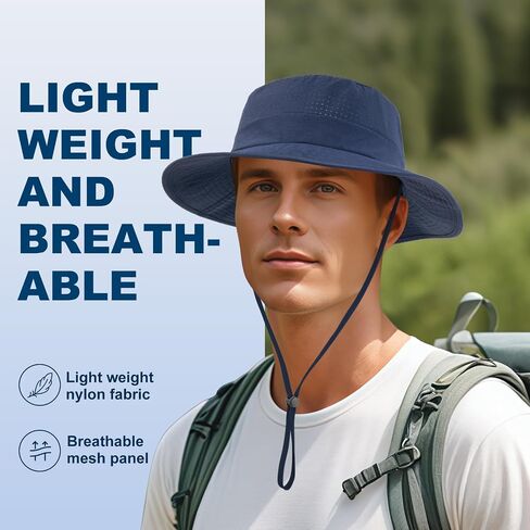 VOBOOM Unisex Wide Brim UV Protection Fishing Sun Hat in Kuwait