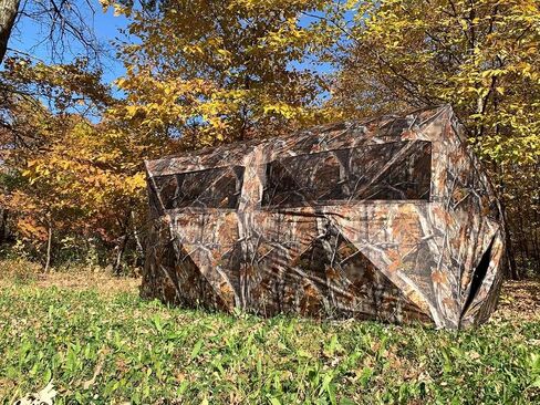THUNDERBAY Bunkhouse Pop Up Portable 6 أشخاص جنبًا إلى جنب للصيد الأعمى، البصمة: 140 بوصة × 70 بوصة مع ارتفاع 80 بوصة in Saudi Arabia