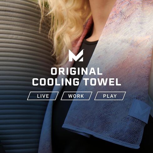 MISSION Original Cooling Towel, Twist & Shout Honeydew - Soft, Durable Microfiber - Cools Up to 2 Hours - UPF 50 Sun Protection - Machine Washable in Saudi Arabia