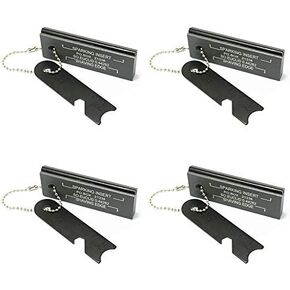 Magnesium Flint Fire Starter, Survival Fire Blocks with Striker for Camping/Hiking/Emergency (4 Pack)
