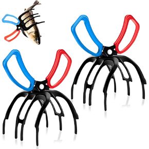 2 قطعة 3 مخالب السمك القابض، كماشة الصيد المعدنية القابض، التحكم في الأسماك المشبك مخلب تونغ قبضة أداة معالجة، متعددة 3 كماشة الصيد الأسنان لمعظم أسماك المياه العذبة قبضة معالجة حامل in Kuwait