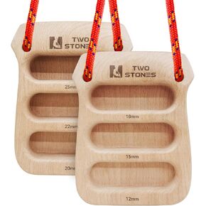 TWO STONES Portable Hangrboard Rock Climbing | Lightweight Climbing Hangboard as Climbing Training Board for Rock Climbers as Gift