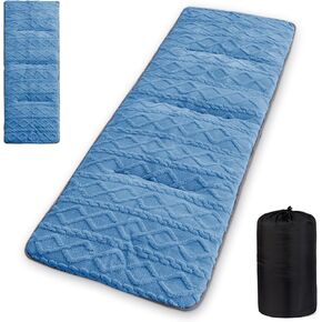 Camping Cot Mattress - Thick Camping sleeping Pad with Elastic Straps,Portable Cot Mattress Pad for Sleeping Outdoor (75" x 28")