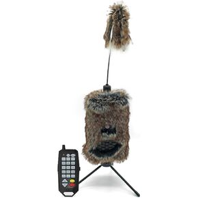 Icotec Furnado Predator Game Caller Decoy Combo - Designed for Coyote, Fox, Bobcat, Raccoon Hunting - 15 Sounds Included, 150 Yard Remote Range.