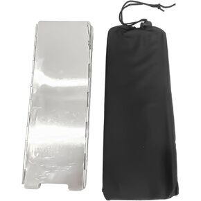 Outdoor Camping Stove Stove Windscreens 10 Plates Silver Lightweight Aluminium Foldable Windscreens Suitable for Camping Stoves Backpacking Stoves Butane Stoves Alcohol Stoves