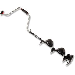 StrikeMaster Lazer 2-Piece Hand Auger, Lightweight Ice Auger with Precision Stainless Steel Blades and Adjustable Handle