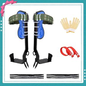 Tree Climbing Spike Set Safety Adjustable Belt Lanyard Rope Rescue Belt 2 Gears