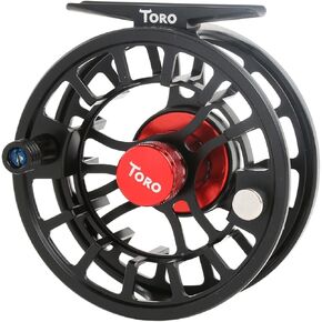 بكرة صيد الذبابة من سلسلة Toro مع جذع كبير، هيكل من سبائك الألومنيوم مُشكَّل بآلة CNC: 3/4، 5/6، 7/8 بالوزن باللون الأزرق أو الأخضر أو ​​الأسود in Kuwait