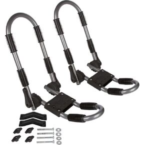 Suspenz Foldable Kayak Roof Rack with Tie Down Straps, Adjustable J-Rack Car Top Carrier Mount for Kayak Canoe SUP (44-0143)