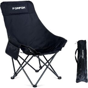 Folding Camping Chair for Outdoor Beach Casual High Back Padded Oversized Lawn Chair Folding Lightweight Sturdy Steel Portable Outdoor Camping Chair