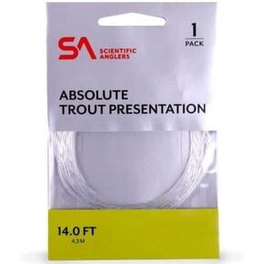 Scientific Anglers Absolute Trout Presentation Leader 14' Fly Fishing Leader, 3 Pack