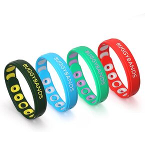 Mosquito Repellent Bracelets, 4 Pack Silicone Mosquito Repellent Wristbands, DEET-Free Insect & Bug Repellent Wrist Bands for Adults and Kids Indoor Outdoor Use