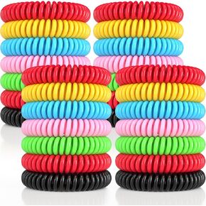 Mosquito Repellent Bracelets, 50 Pack DEET-Free Mosquito Bands for Adults and Kids, Individually Wrapped Waterproof Repellent Wristbands