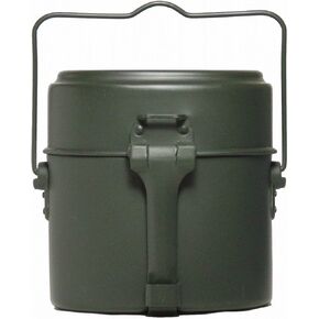 Mil-Tec German Style Aluminum Mess Kit - 3 Piece, Gray, 14664000