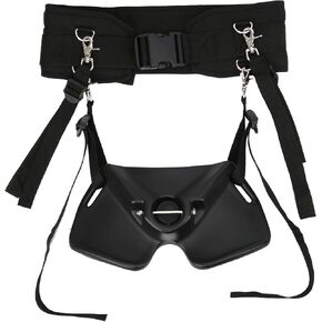 Fishing Belt Shoulder Harness, Adjustable Offshore Stand Up Fish Fighting Rod Holder, Foam Padded Fishing Belt Waist Rod Holder Rod Belt Fishing Fighting Waist Belt Holder Fishing Pole Belt (Black)
