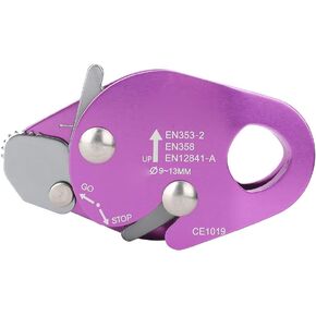 Aviation Aluminum Climbing Descender Self Braking Stop Climbing Rope Grab Stopper Peak Gear for Mountaineering