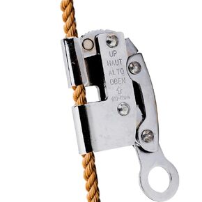 Fall Protection Rope Grab, Climbing Ascender Safety Harness with Built in Spring, Safety Rope Grab for Rock Climbing, Tree Arborist, Aerial Work, Fit for 10~12 MM Rope