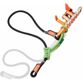 Rope Logic 33488 Unicender with Tether & prusik Climbing-Accessories, Black,Orange