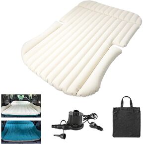 Thick Flocked Car Air Mattress SUV Foldable Back Seat Portable Camping Air Mattress for SUV Trunk and Rear Seat | Leakproof Comfortable Resistant