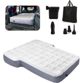 cciyu SUV Air Mattress for Jeep JK JL JKU JLU Unlimited 4 Door Ford Bronco, 10inch Ultra Thick Camping Bed,Air Mattress for 2021 2022 Subaru Forester 1998-2023 Toyota 4runner（Grey）