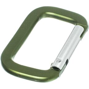 Craft County Aluminum Rectangle Carabiners – Multiple Colors – 5, 10, 20, 25, 50, and 100 Packs