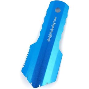 Ultralight Camping Trowel Backpacking Trowel Portable Aluminum Camping Shovel Small Potty Spade Hiking Trowel Garden Trowel with Longer Handle(Blue)