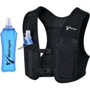 Running Vest for Women & Men, Adjustable Elasticated Sternum Straps Vest with 500ml Soft Flask, Fast and Free Reflective Running Vest, Designed for Running Marathon Trail Race Jogging Cycling