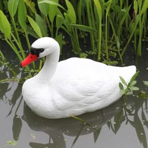 Decoys for Geese,Duck deterrent for pool,Floating Swan for Pool, Pond & Lake,Garden Decorations Simulated Cute Exquisite White Swan Decorative Tool Hunting Baits(List: A Goose)