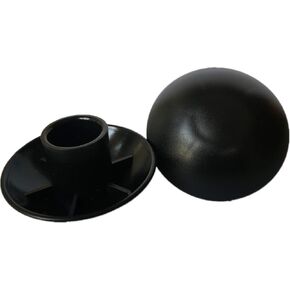 Boat Cover Support Mushroom Cap 70mm/2.75 Inches, Anti-Burst Front or End Cap for Camping and Backpack Tent, Puncture Proof for Tarp (2 Packs, Black)
