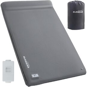 Elegear Self Inflating Sleeping Pad, Built-in Electric Pump 3.1" Ultra-Thick Memory Foam Camping Mattress Pad with Pillow Double Sleeping Pad for Camping R-value 9.5 Foam Camping Pad for Car/Traveling in Kuwait