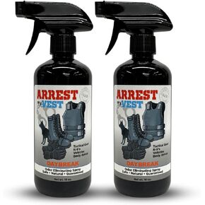 Arrest My Vest Military Grade Odor Eliminating Spray for Body Armor, Tactical Gear, and K9 Equipment. Safe on All Ballistic Vests, Fabrics, & Police Gear - Daybreak Fragrance - 1 Gallon Bottle