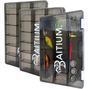 Fishing Tackle Box Organizer, Tackle Boxes With Dividers, Fishing Box, Tacklebox for Fishing, 3600 Tackle Tray or 3700, Lure Organizer, Fishing Gear- 3700 (3 Pack)