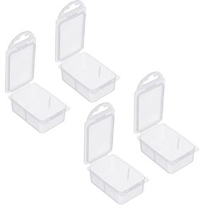 Fishing Tackle Accessory Box, 4 Pack Plastic Fish Lure Bait Hooks Storage Organizer Case, Clear