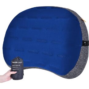 TREKOLOGY Inflatable Camping Pillow - Ultralight Backpacking, Hiking, Beach, Travel, Picnic, and Sleeping Pillow - Compact, Portable, Comfortable Camp Pillow for All Adventures ALUFT Plus SE