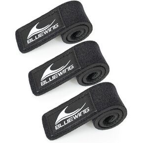 BLUEWING Fishing Rod Wraps Belts Pole Straps 9.8inch 3pcs Elastic Fishing Rod Ties Jig Wraps for Spinning and Casting Rods