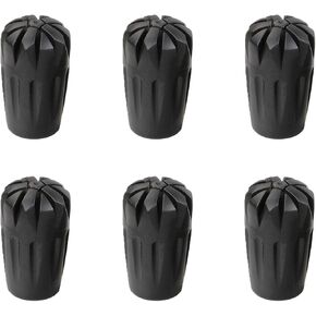 6Pcs Trekking Poles Tips Tiking Accessories - Cane Tips for Walking Sticks Rubber Tips for Hiking Sticks, Replacement Rubber Walking Accessories Tips Fit Most Trekking & Hiking Poles by Inscool