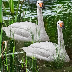 Galashield Swan Decoys for Geese | Large Floating Swan Decoy for Pool, Pond & Lake [2 Pack] in Kuwait