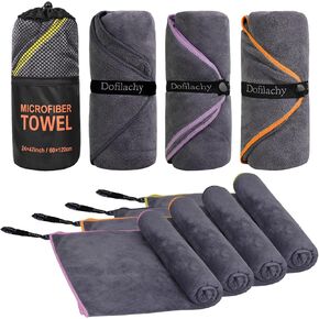 6 Pack Camping Towel - Camping Towels Quick Dry Towel Microfiber Travel Sports Towel for Camp Bath Beach Swim, Large 24" x 48"