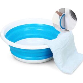 Washbasin Multi-functional Round Washbasin Collapsible Round Washing Up Bowl Basin Washing Basket Folding Silicone Basin Bowl for Outdoor Travel Camping Hiking