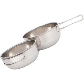 3pcs Set of Bowls Foldable Handle Bowl Camping Cooking Utensils Stainless Bowl Mutitool Flatware Outdoor Tableware Cooking Tool Stainless Steel Set of Cups Folding Travel