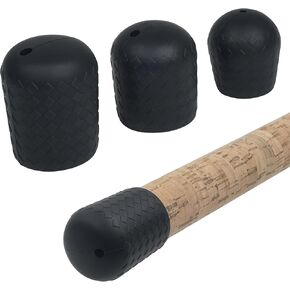 Fishing Rod Butt Cushion Fishing Rod Seat Cushions Fishing Rod Protector Silicone Fishing Rod Butt Cap End Seat Protector for Fishing Tackle Gear Fishing Pole (L/M/S) 3colors 6pcs