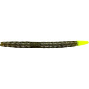 Yamamoto 5' SENKO GREEN PUMPKIN PEPPER W/ CHARTREUSE TAIL (10 PACK)