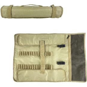 Camping Tent Stake Storage Bag Tent Stake Roll Bag Ground Nail Storage Bag, Heavy Duty Oxford Polyester Case for Tent Pegs and Camping Hammer (Black)